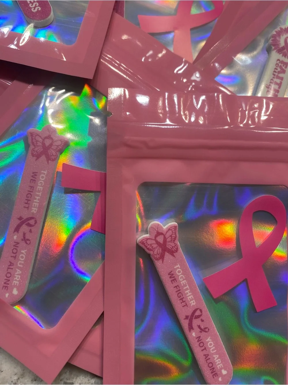 *Buy Now” Breast Cancer Awareness Nail File Thank You’s Set of 15